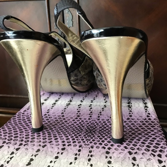 CHI animal print designer authentic heels - Picture 2 of 2